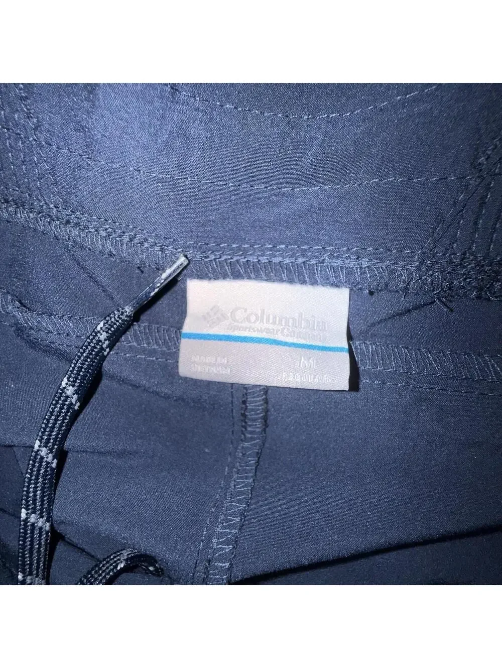 Columbia PFG Omni Shade Pull-on Drawstring Pants Navy Blue UPF 50 Fishing Medium